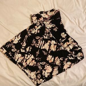 Apt 9 Extra Wide Leg Light Weight Pink Flower Summer Dress Pant